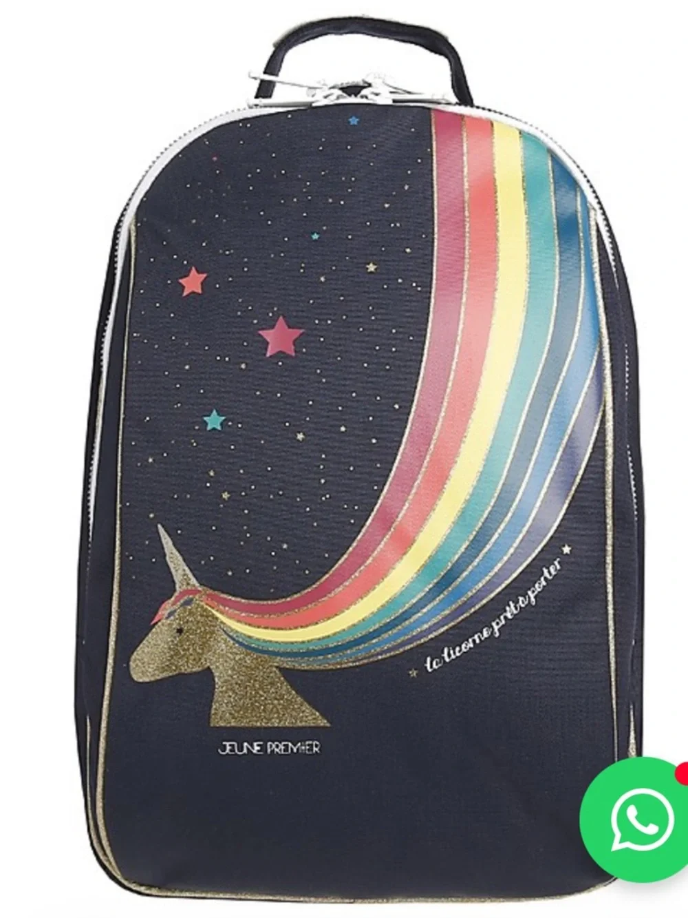 Premier Kids Navy Unicorn Rainbow Backpack
